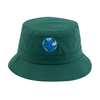 Casquettes de pêcheur solaire avec Logo brodé personnalisé, Style populaire, chapeaux seau en coton biologique vert foncé, décontracté, pour l'extérieur