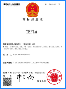  Certificat d'enregistrement de marque (TEFLA) 