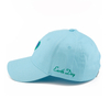 Chapeau de Baseball bleu avec Logo brodé personnalisé, Six panneaux, en coton biologique, pour Sport de Golf, pour papa