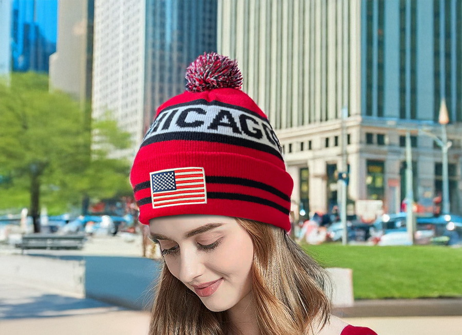 Chapeaux de bonnet brod&eacute;s populaires de Chicago aux &Eacute;tats-Unis