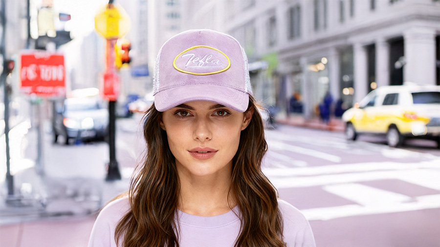 Nouveaut&eacute; : casquette de camionneur en daim &agrave; 5 panneaux