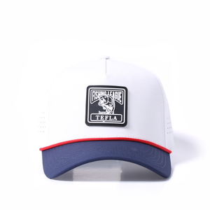 Chapeau de golf d&eacute;coup&eacute; au Laser, 5 panneaux, Patch en caoutchouc Pvc personnalis&eacute;, casquettes &agrave; s&eacute;chage rapide avec 2 tons 